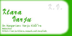 klara varju business card